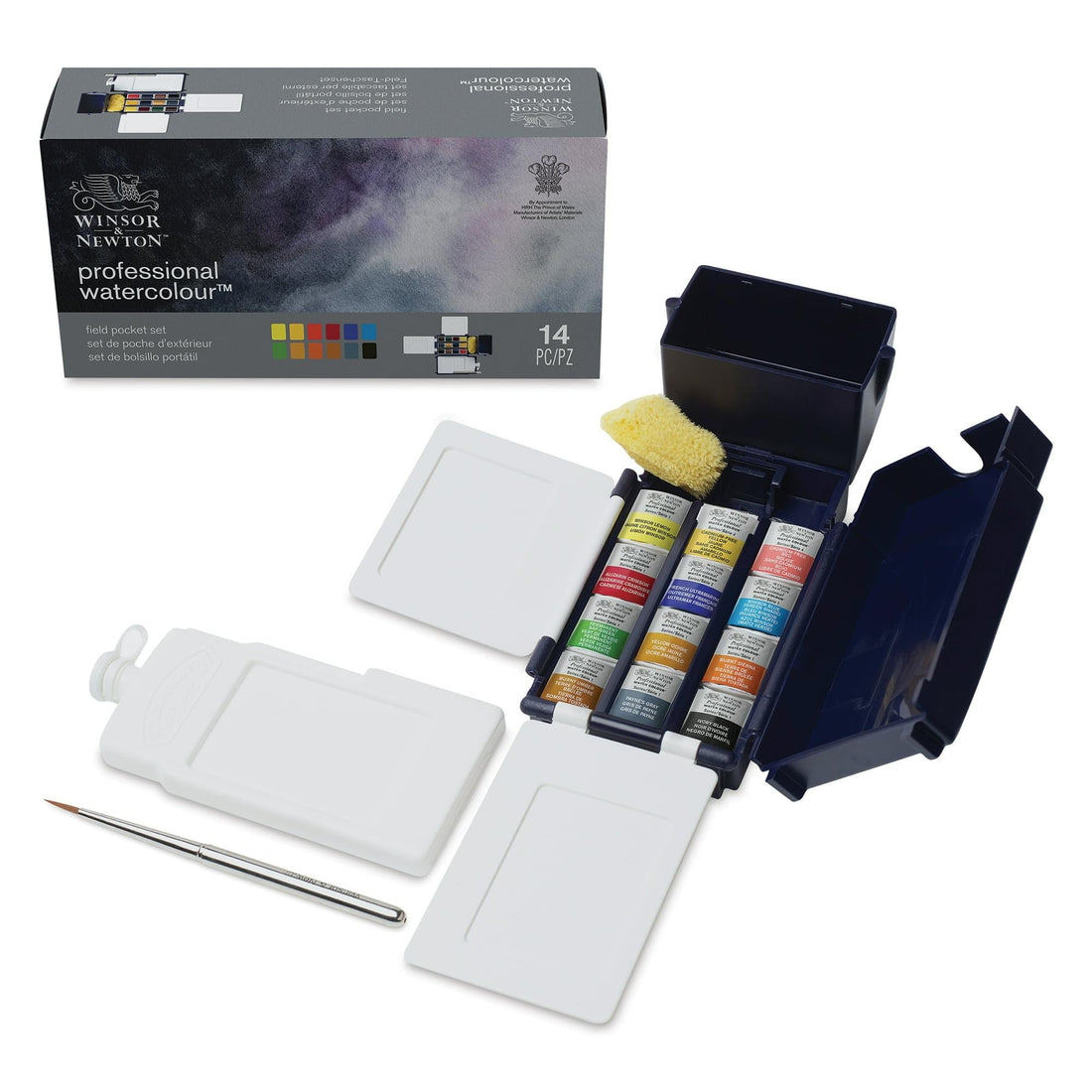 Winsor &amp; Newton Professional Watercolor Field Pocket Set 12 Assorted Colors, 12 Pack