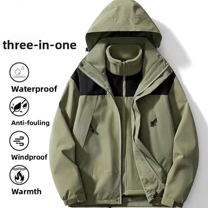 Detachable Three-in-One Windproof Waterproof Jacket