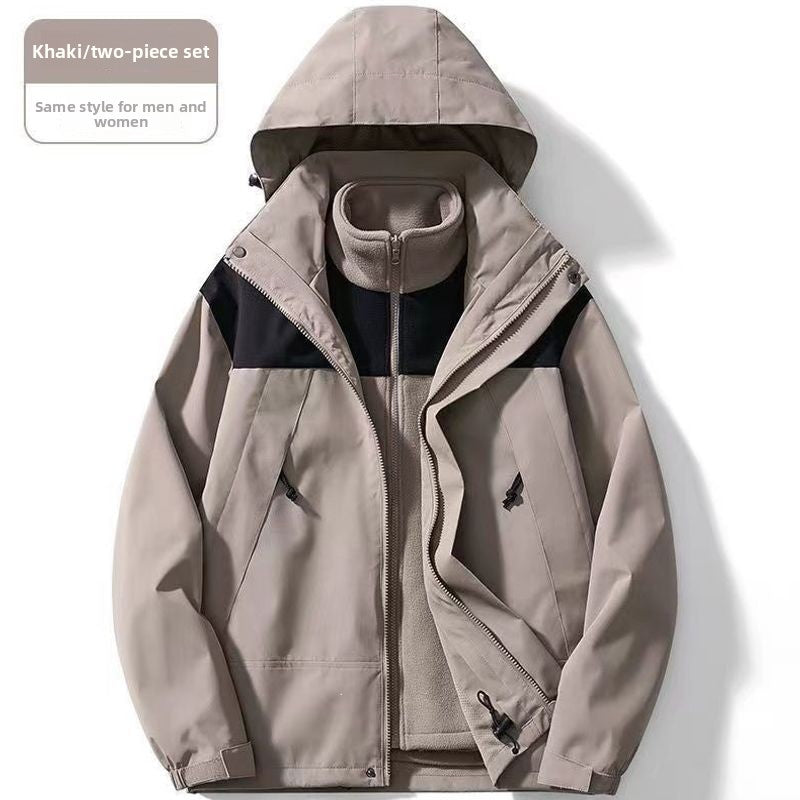 Detachable Three-in-One Windproof Waterproof Jacket