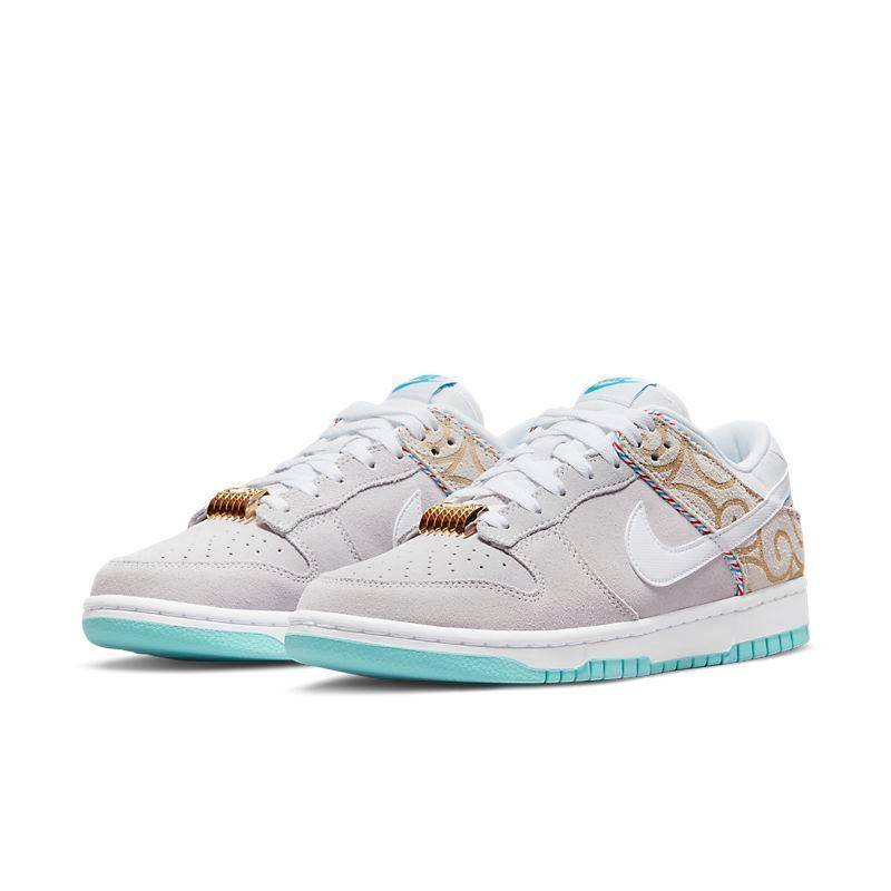 Nike Dunk Low SE Barber Shop Grey Sneakers - Unique Style