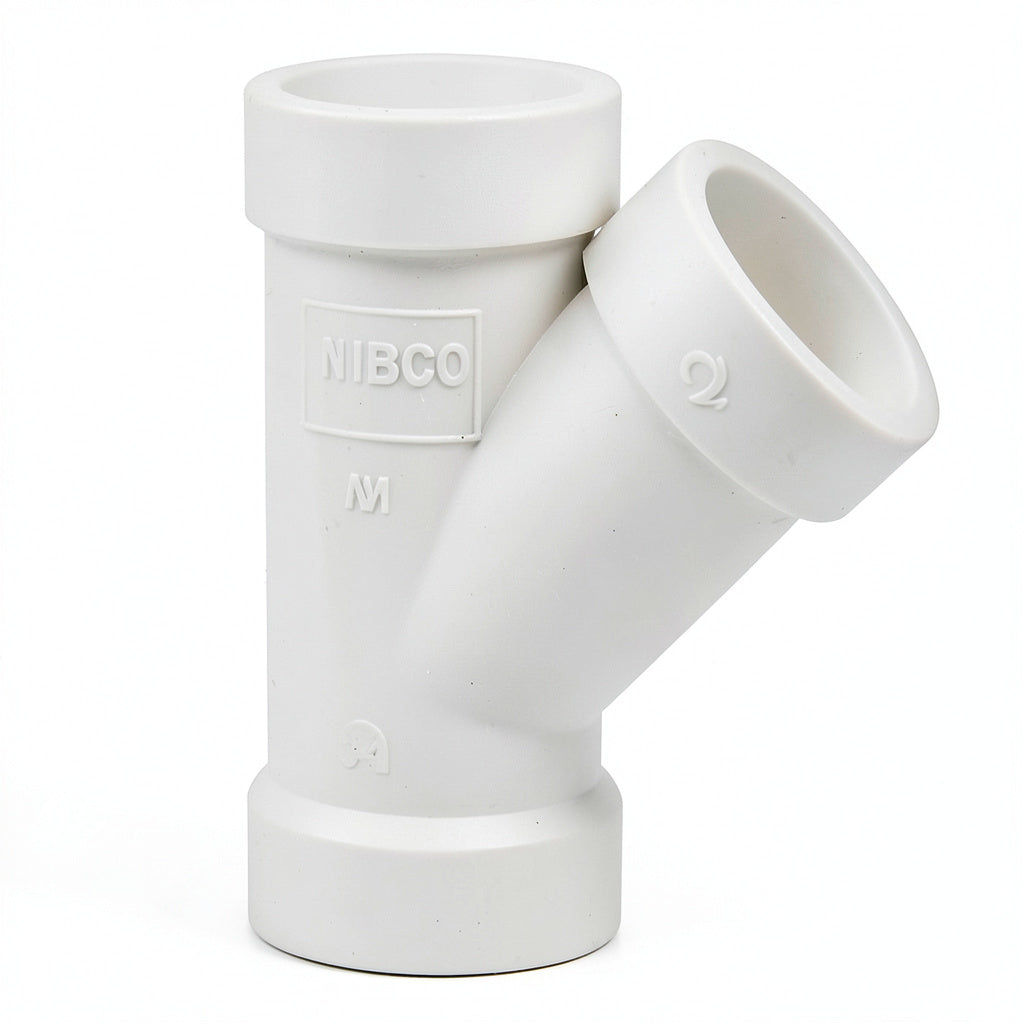 NIBCO 4 in. X 4 in. X 2 in. PVC DWV 45-Degree All Hub Wye
