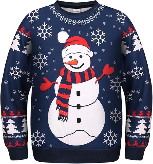 Animal Christmas Print Pullover Sweatshirt