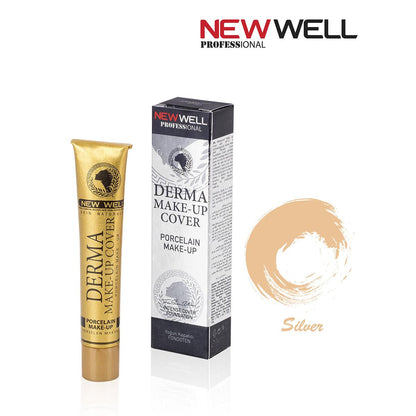 New Well Derma Cover: Full Coverage Foundation with SPF 15 - Long Lasting &amp; Dermatologist Recommended for a Flawless, Water-Resistant Finish