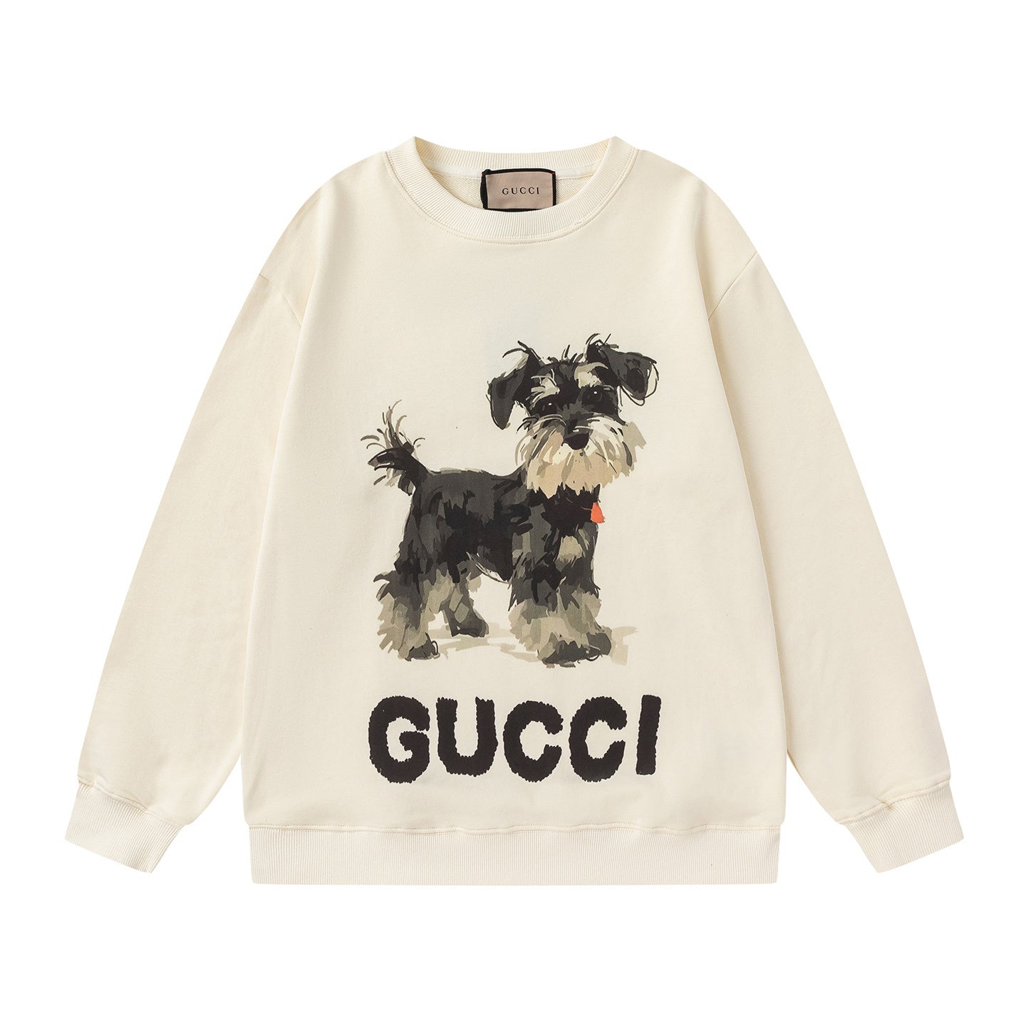 GUCCI Beige Cotton Jersey Sweatshirt New &amp; Authentic