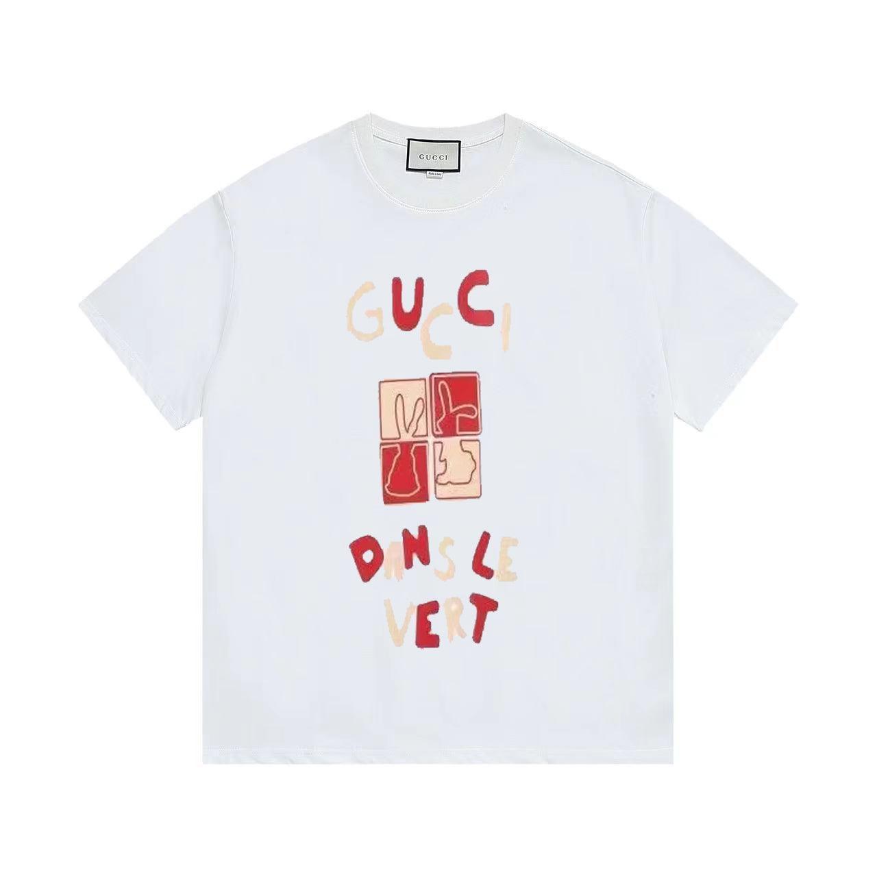 Gucci T-Shirt White Crew Neck – Luxury Cotton Casual Essential