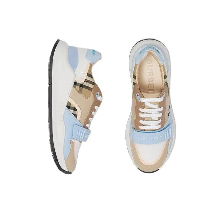 Burberry Cushioning Anti Slip And Wear Resistant Low Top Casual Shoes Blue Brown