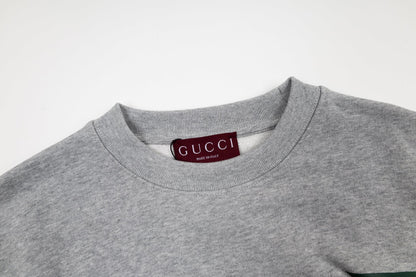 GUCCI Gray Cotton Jersey Sweatshirt New &amp; Authentic