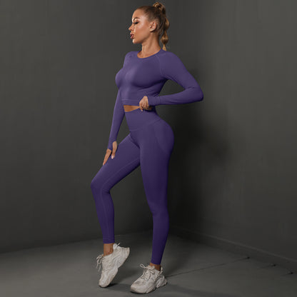 Seamless Pleated Yoga Suits