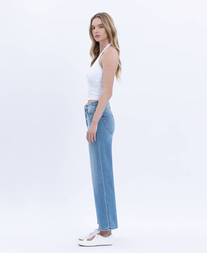 Willa Tummy Control High Rise Crop Wide Jean