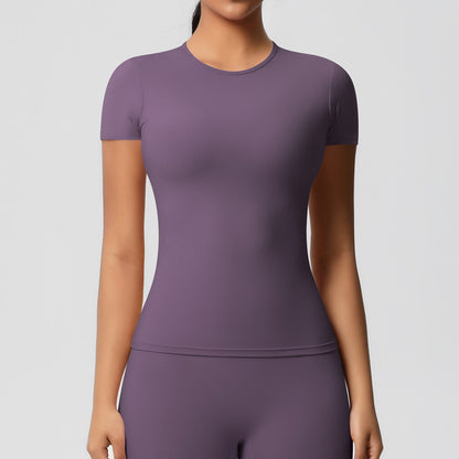 Sanded Tight-Fit Short Sleeve T-Shirt