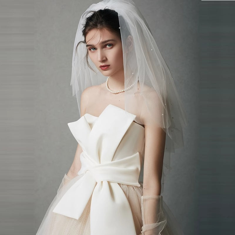Elegant Satin Wedding Dress for Pregnant Women
