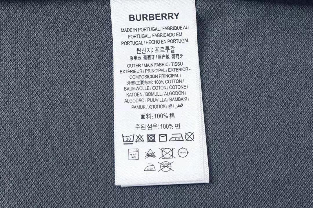 Burberry Dark Grey T-Shirt With Collar