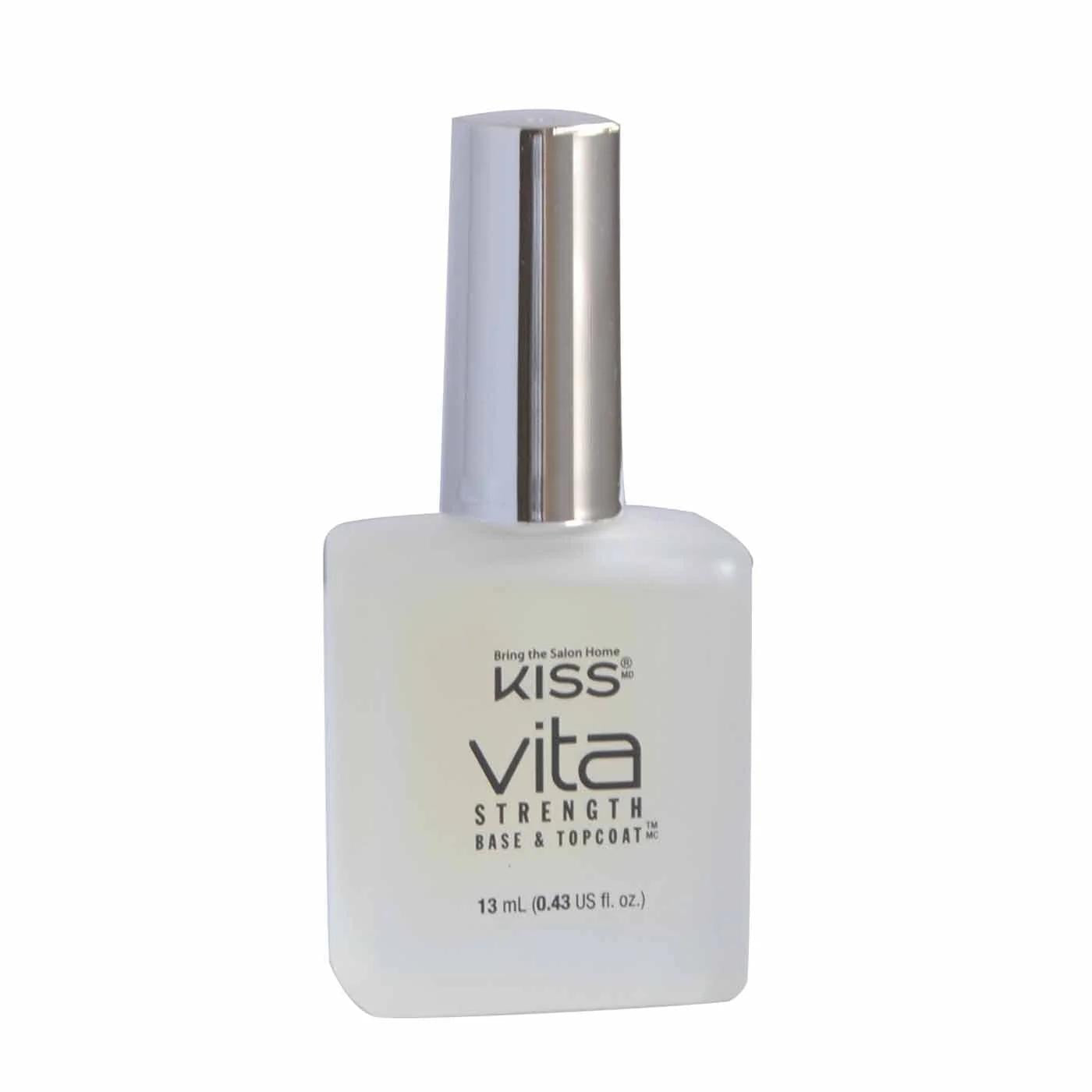 Kiss Double-Action Nail Strengthener &amp; Protective Top Coat 1 pc