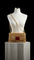 Gold Chain-Link Shoulder Bag