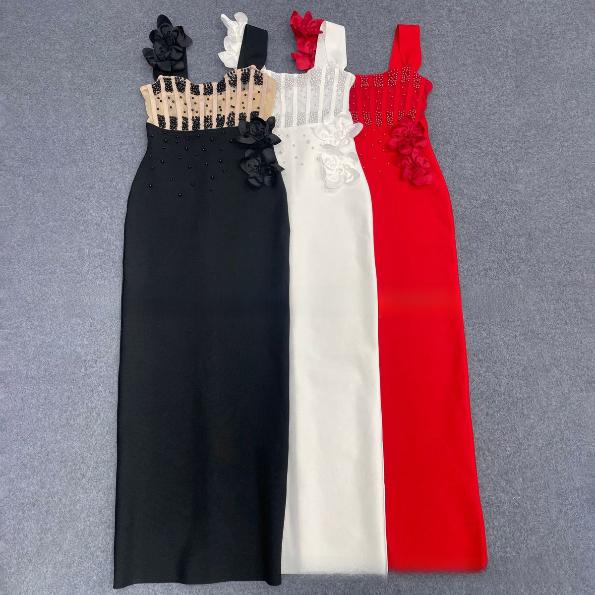 Elegant Beaded Bandage Dress