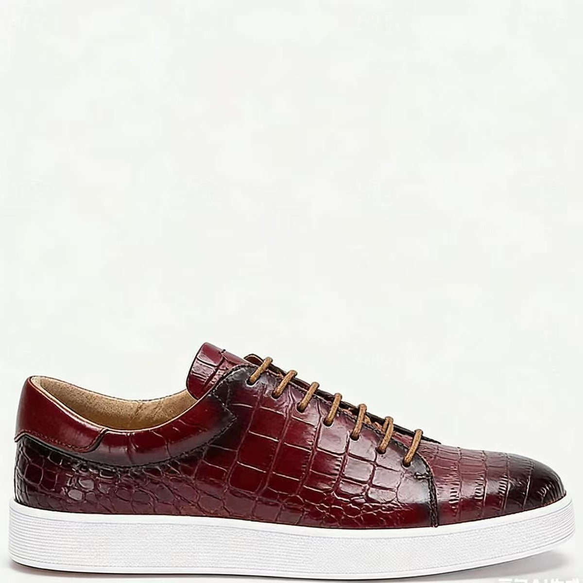 Mens Leather Lace-Up Casual Shoes