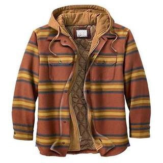 Thickened Cotton Plaid Long Sleeve Hooded Jacket