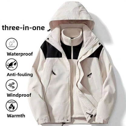Detachable Three-in-One Windproof Waterproof Jacket