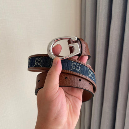 GUCCI Embellished coated-canvas and leather belt &