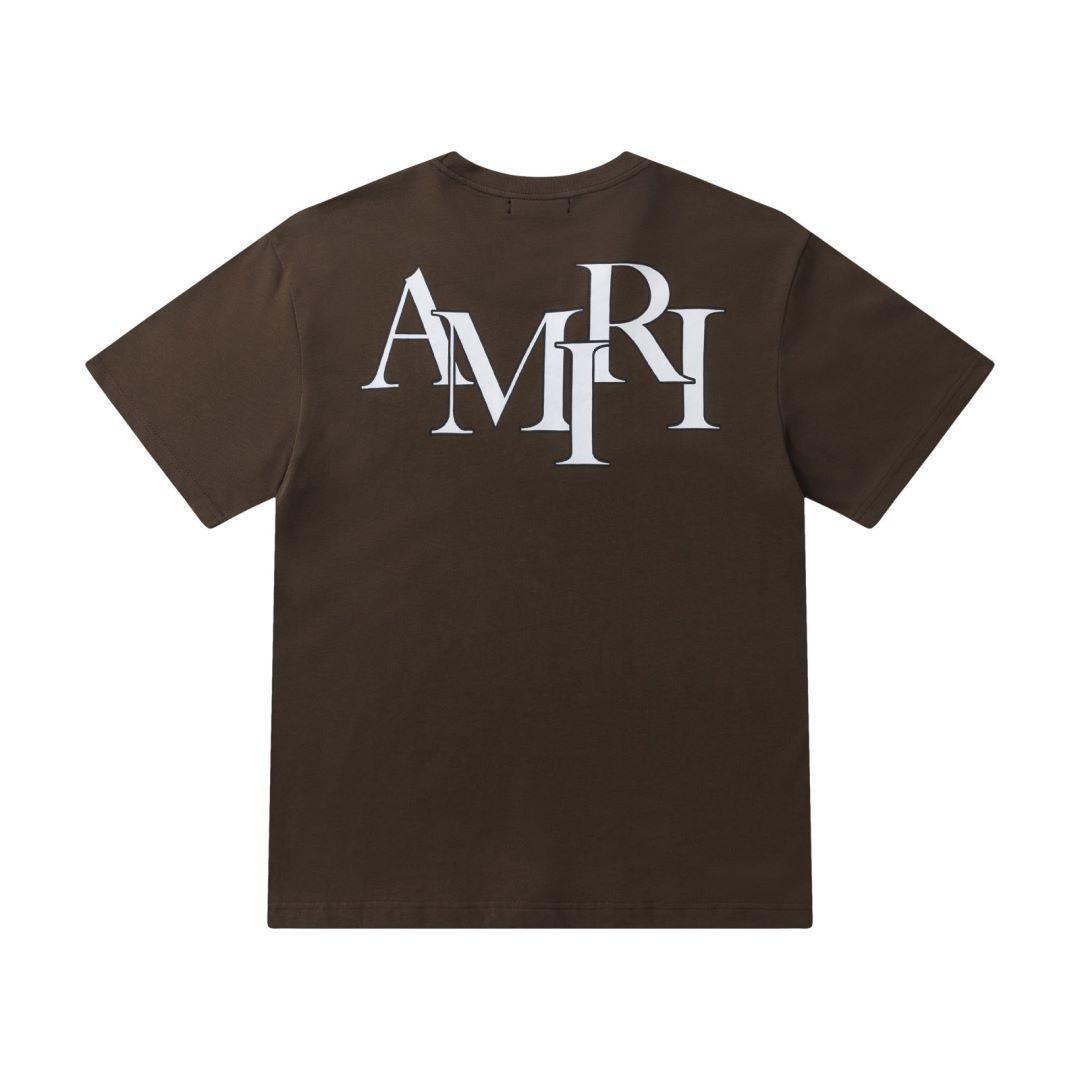 Amiri Brown T-Shirt Without Collar