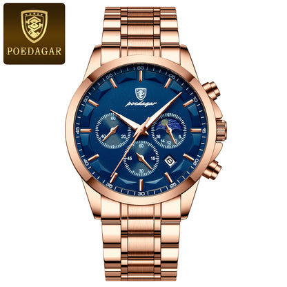 Mens Waterproof Multifunctional Quartz Watch