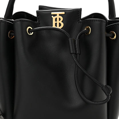 Burberry Calfskin Monogram Motif TB Bucket Black