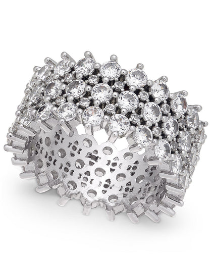 Inc International Concepts Silver-Tone Pave Ring, Size 5