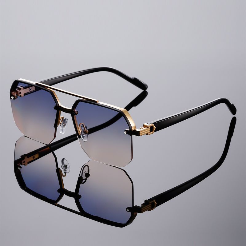 Metal frame polarized sunglasses