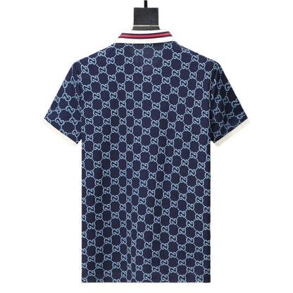 Gucci Luxury Blue T-shirt with Collar – Men&