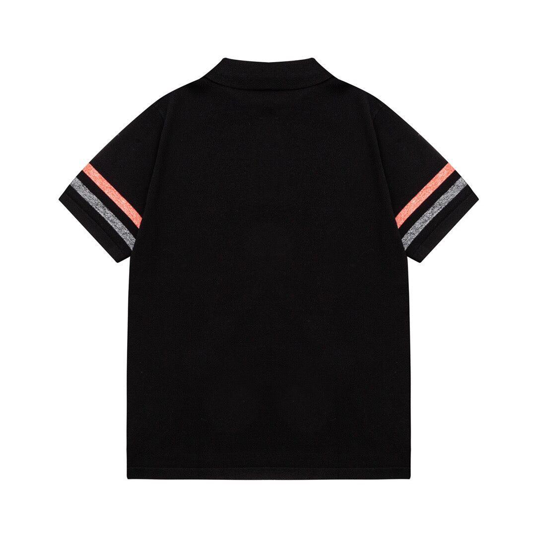Thom Browne Black T-Shirt with Collar