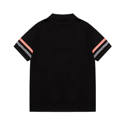 Thom Browne Black T-Shirt with Collar