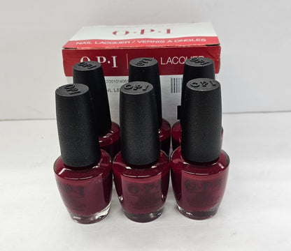 Set of 6 OPI Nail Lacquer, Malaga Wine, Nail Polish, 0.5 fl oz