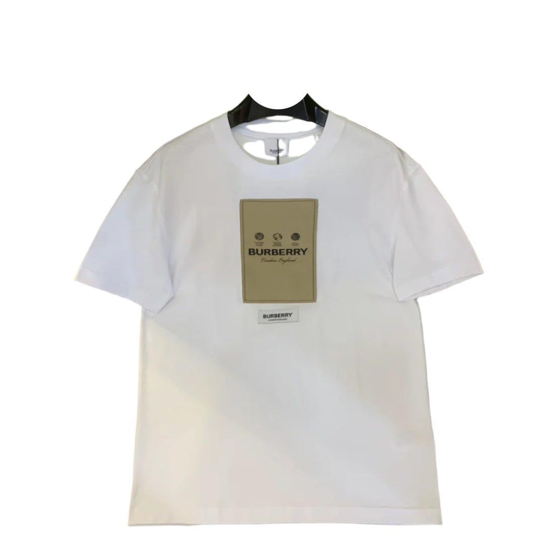 Burberry White T-Shirt Without Collar