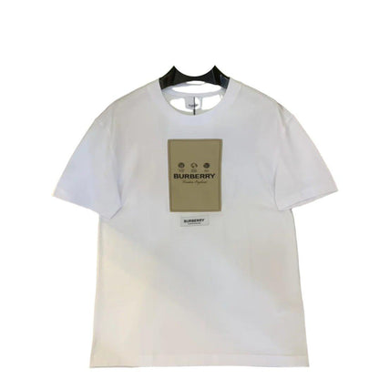 Burberry White T-Shirt Without Collar