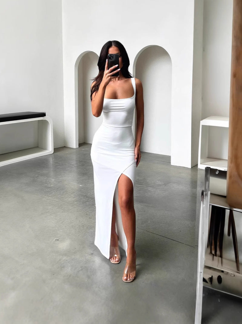Sexy Slim Fit Slit Suspender Dress