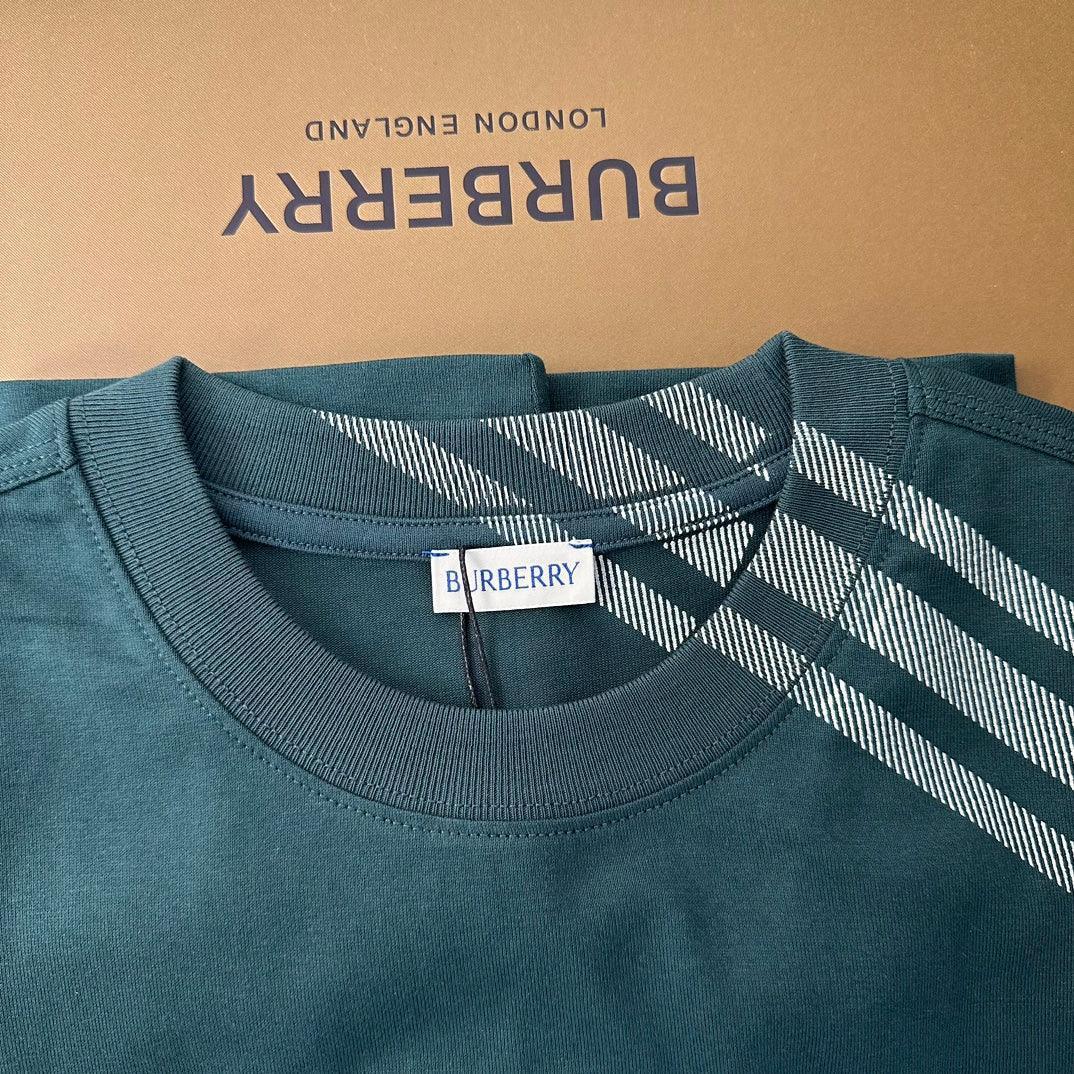 Burberry T-Shirt Without Collar Green | Luxury Cotton Tee