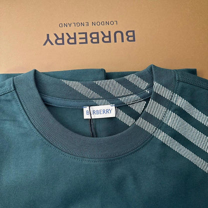 Burberry T-Shirt Without Collar Green | Luxury Cotton Tee