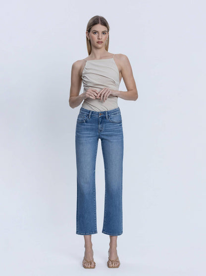 Romy Mid Rise Ankle Straight Jean