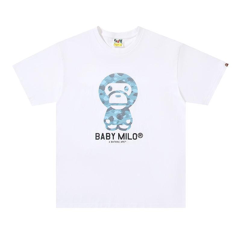 Bathing Ape White Baby Milo T-Shirt without Collar