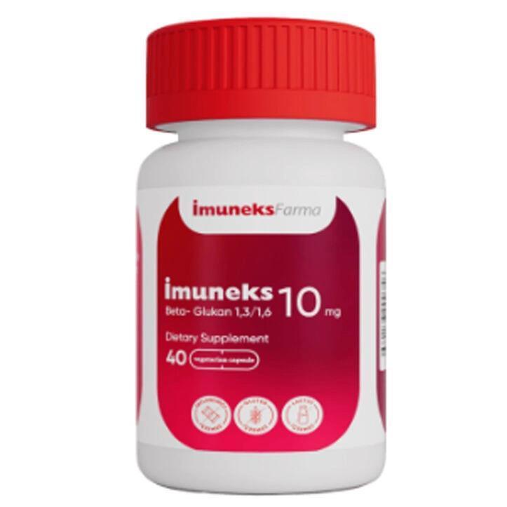 Imuneks Beta Glukan 10mg: Powerful Immune Support Supplement | Enhance Natural Defenses &amp; Boost Immune Health - 40 Capsules