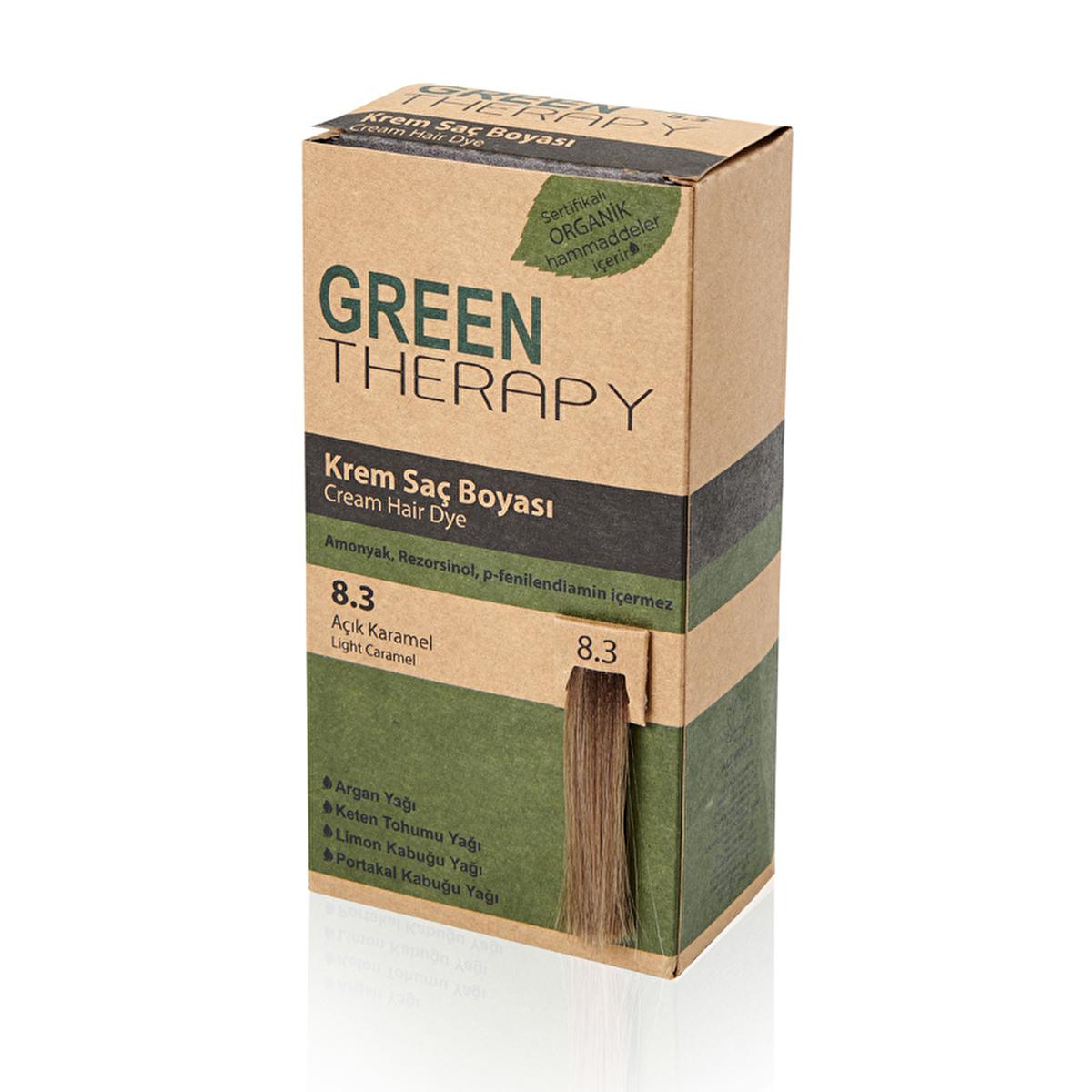 Green Therapy Natural Ammonia-Free Hair Dye with Argan Oil - Nourishing Hair Color for Dry &amp; Damaged Hair