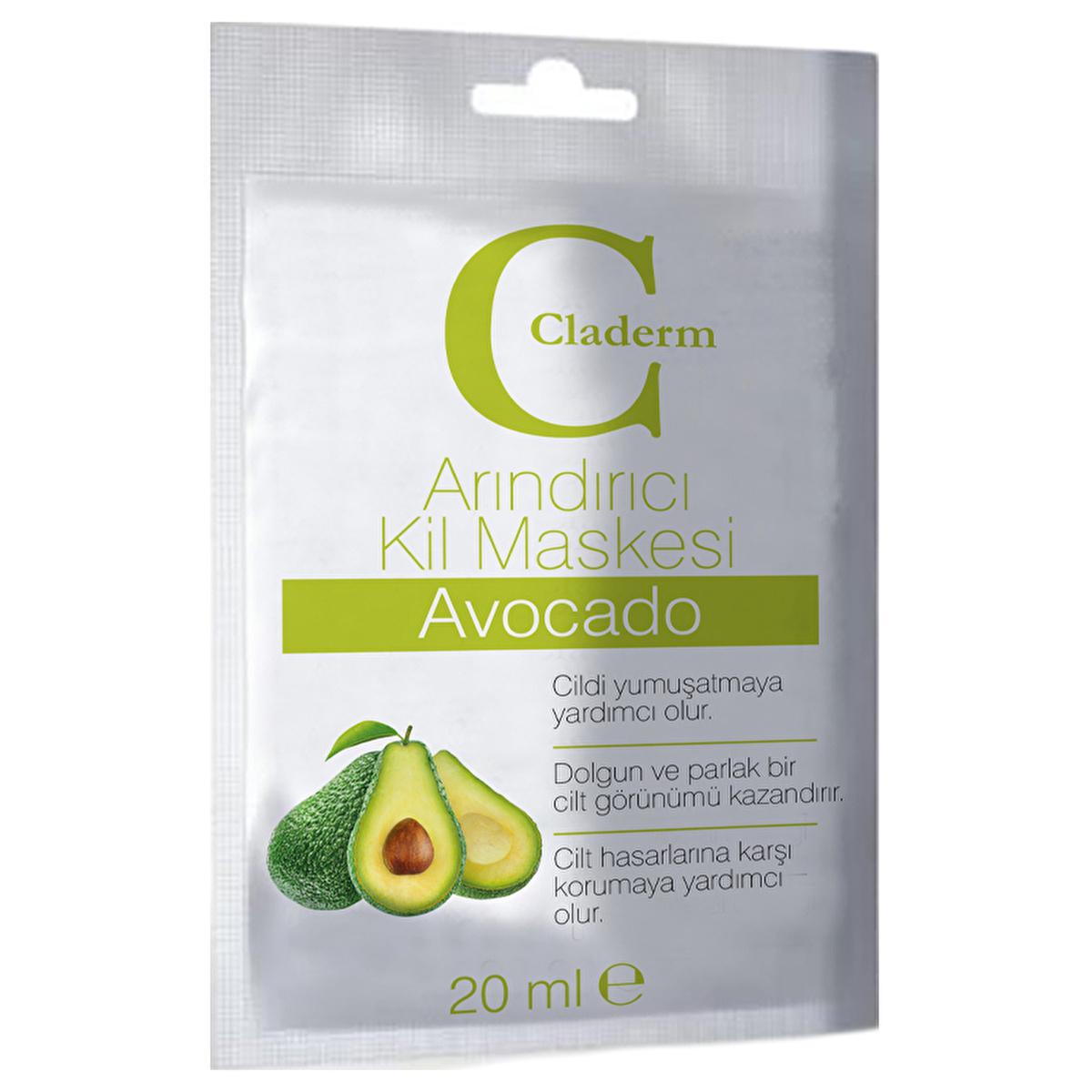 Claderm Avocado Face Mask - Nourishing &amp; Moisturizing Skincare for Dry, Sensitive Skin - Natural, Vitamin-Rich Formula