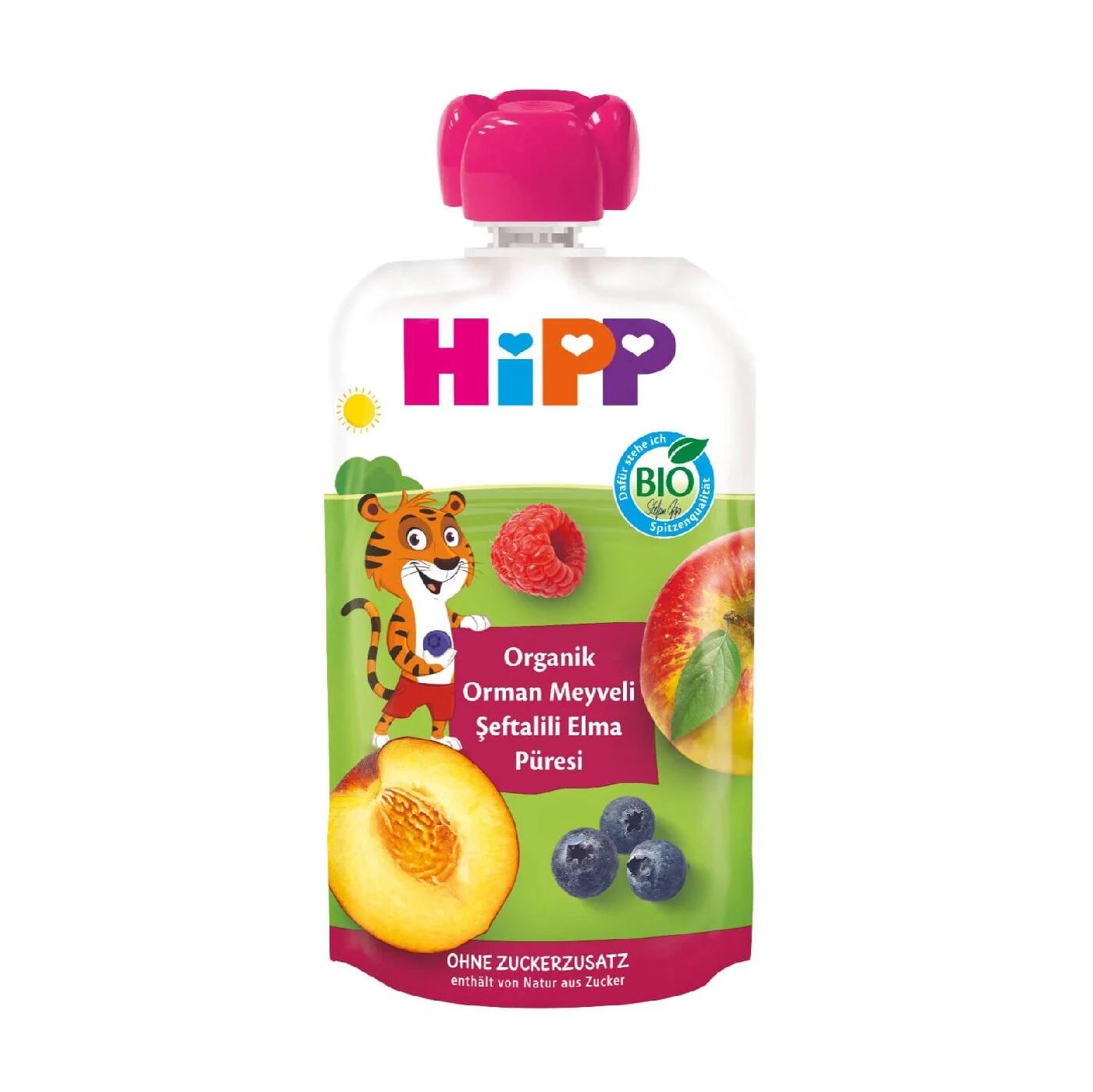 HiPP Organic Forest Fruit Peach &amp; Apple Baby Puree 100g