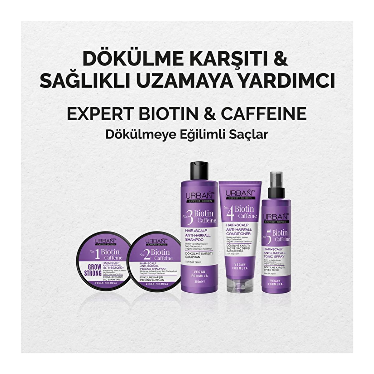 Urban Care Expert Biotin Caffeine Hair Care Set - Anti-Hair Loss Shampoo &amp; Tonic for Stronger Hair Growth, Vegan &amp; Cruelty-Free