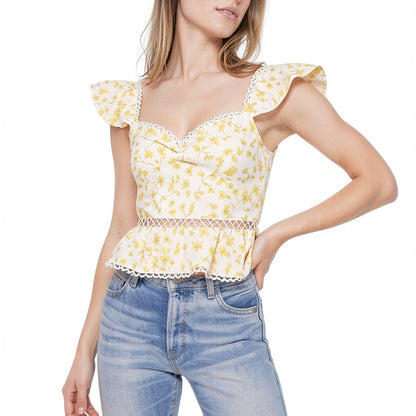 Rahi Petra Floral Print Bustier Top, Size XS