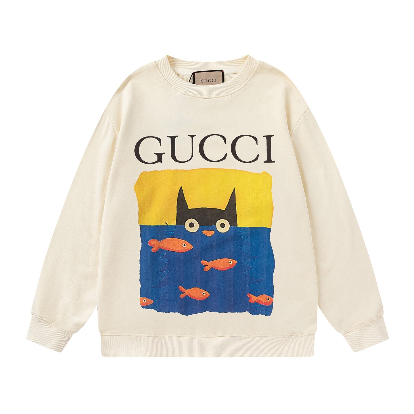 GUCCI Beige Cotton Jersey Sweatshirt New &amp; Authentic