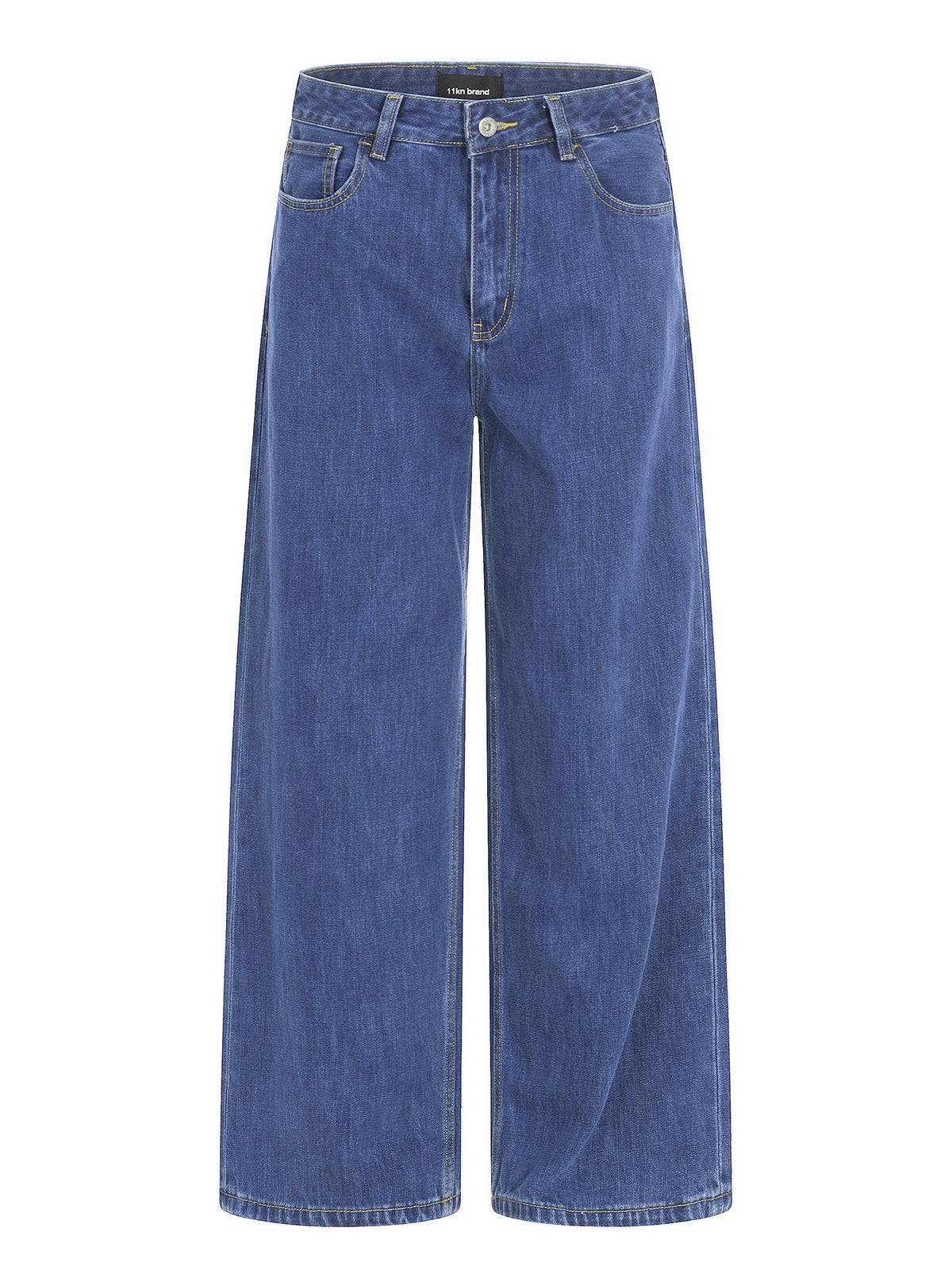 Washed Straight-Leg Denim Pants