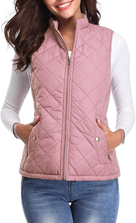 Quilted Stand Collar Cotton Vest