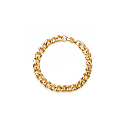 Cuban Chain Bracelet Stainless Steel Geometric Link Jewelry