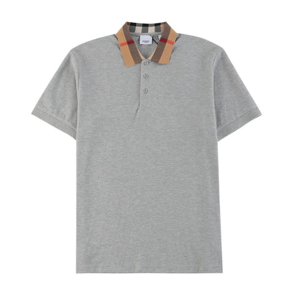 Burberry Check collar polo shirt